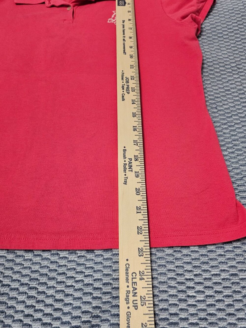 Cherokee Pink Hibiscus Embroidered Women's Polo Shirt - Women's Size L - Picture 7 of 7